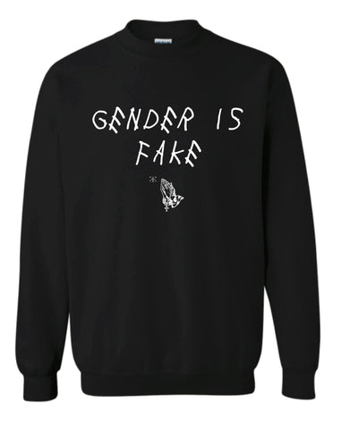 Gender is Fake Crewneck Sweatshirt [Black]