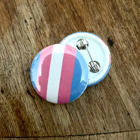 Trans Flag Button 1"