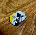 They/He Enby Flag Button 1"